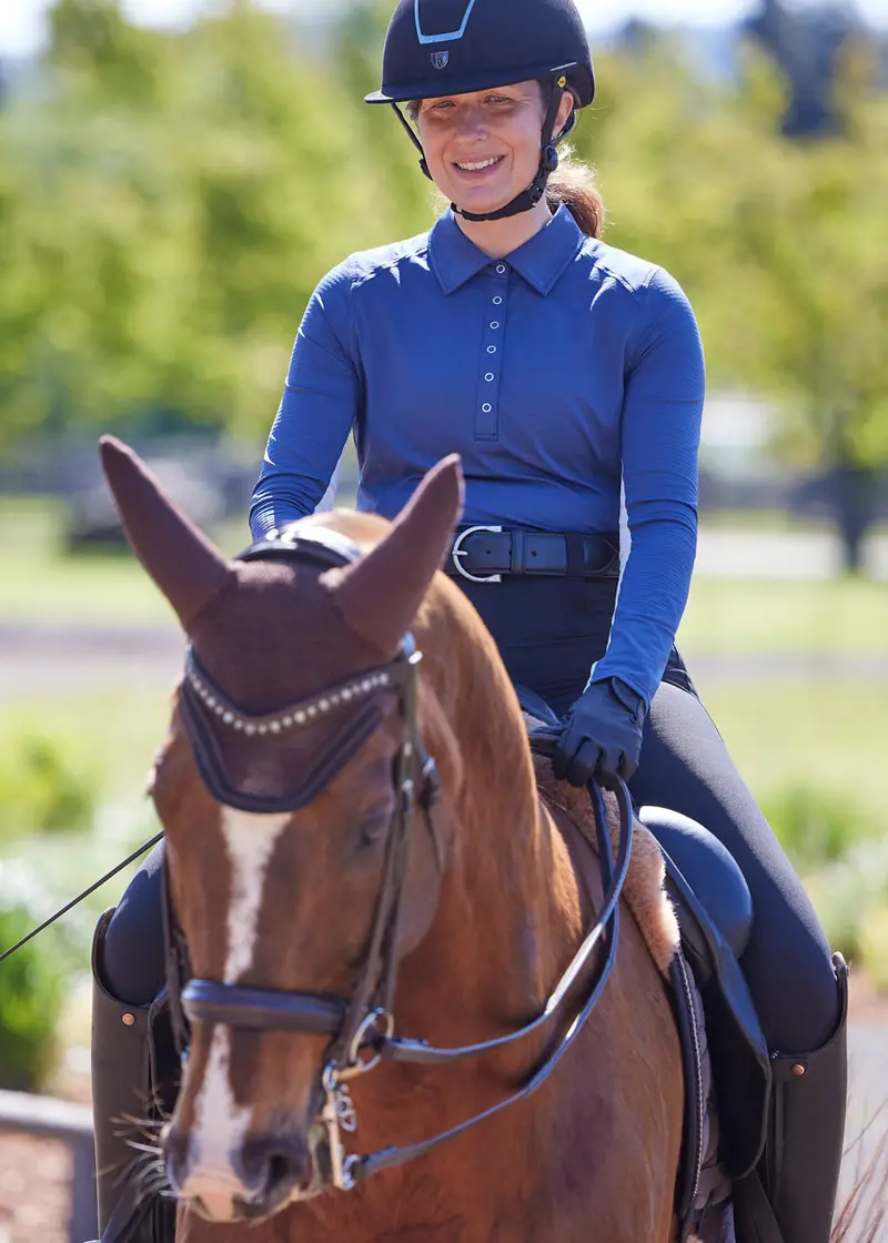 In A Snap Long Sleeve Equestrian Clinic Shirt 11