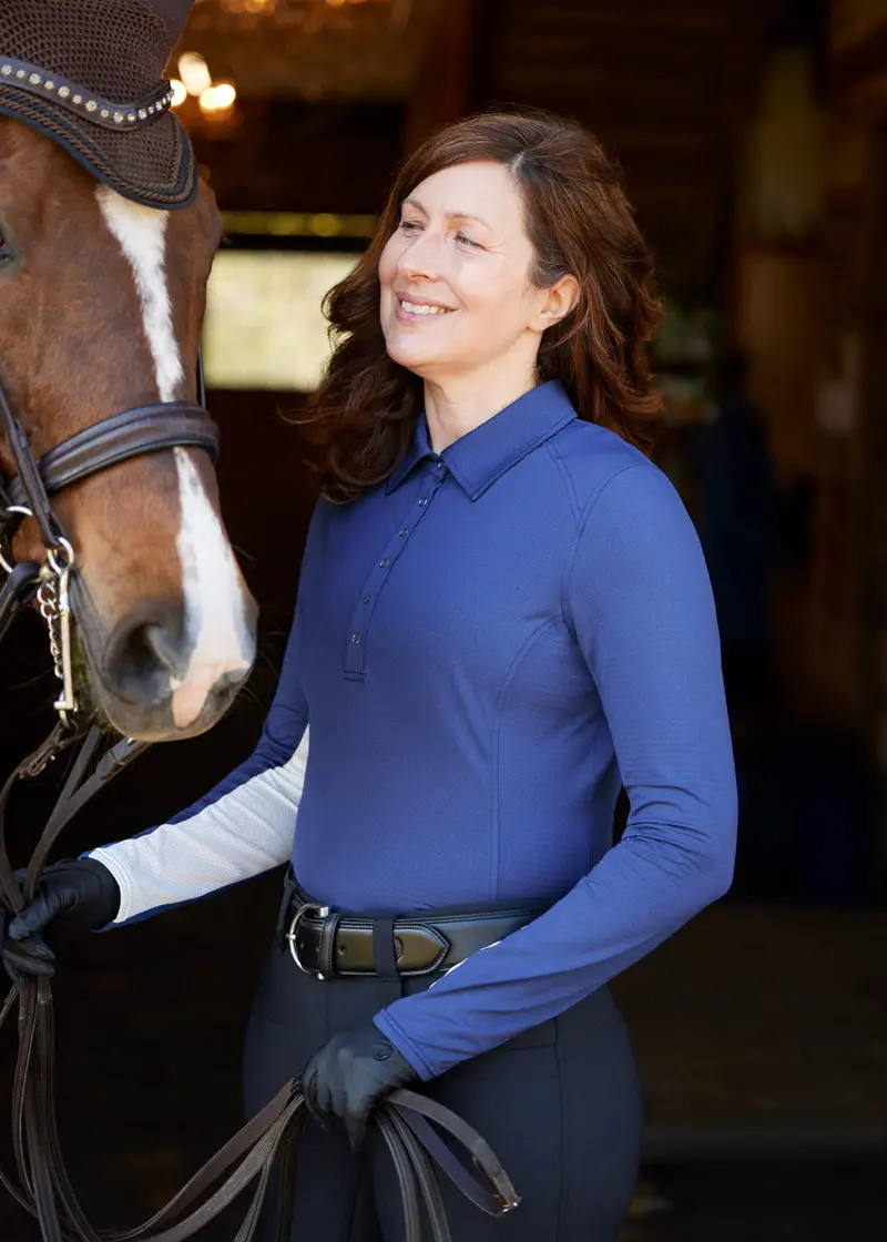 In A Snap Long Sleeve Equestrian Clinic Shirt 14