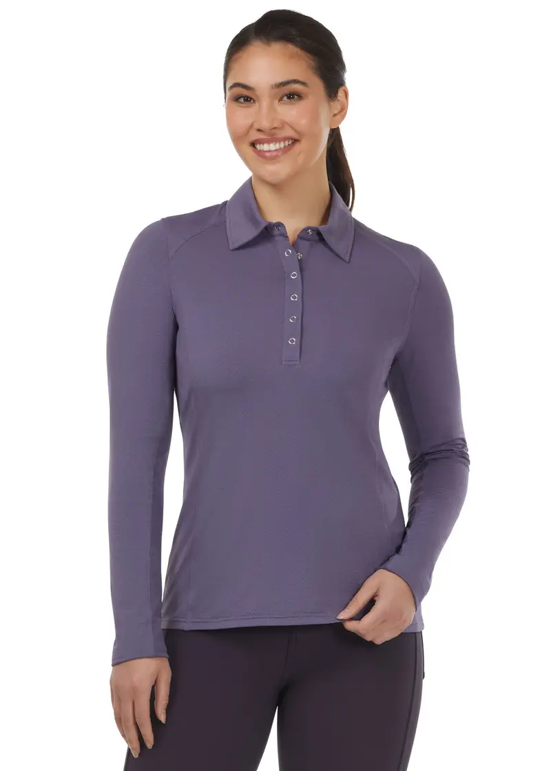 In A Snap Long Sleeve Equestrian Clinic Shirt 17