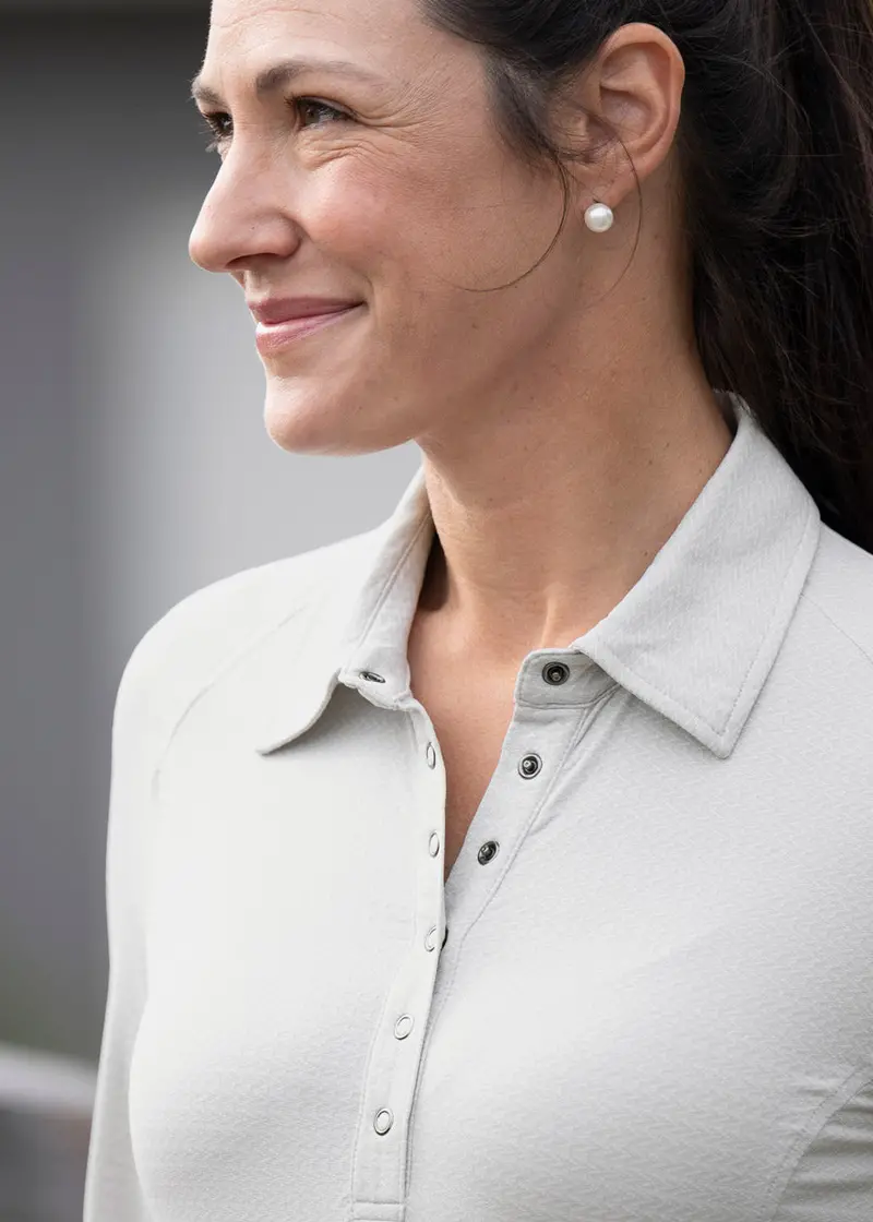 In A Snap Long Sleeve Equestrian Clinic Shirt 4