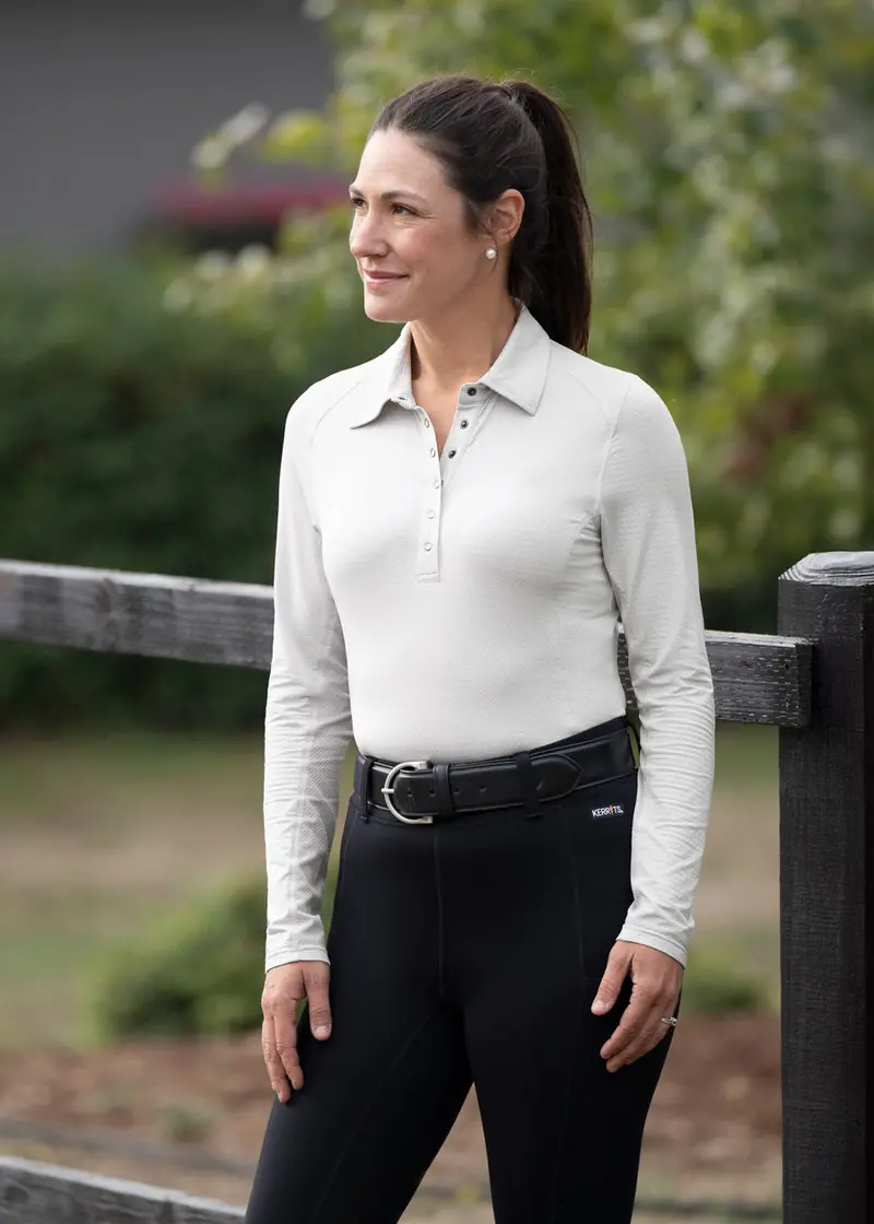 In A Snap Long Sleeve Equestrian Clinic Shirt 6