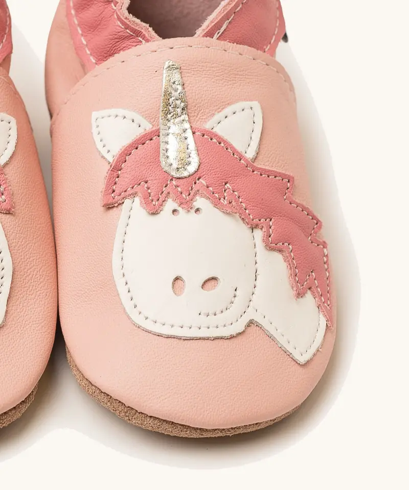 Inch Blue Suede Sole Barefoot Shoes - Pink Unicorn 2