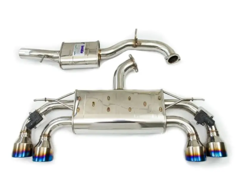 Invidia 18-21 Volkswagen Golf Mk7.5 Valved Q300 Rolled Titanium Tip Cat-Back Exhaust 1