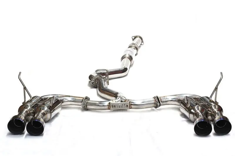 Invidia 2015+ Subaru Wrx / Sti Gemini/R400 Single Layer Quad Stainless Steel Tip Cat-Back Exhaust 1