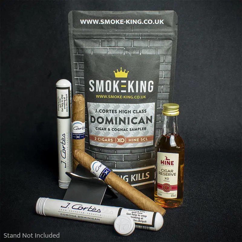 J. Cortes Dominican Tubed Cigars & Hine Cigar Reserve Cognac 5Cl Miniature - Sample Bag 1