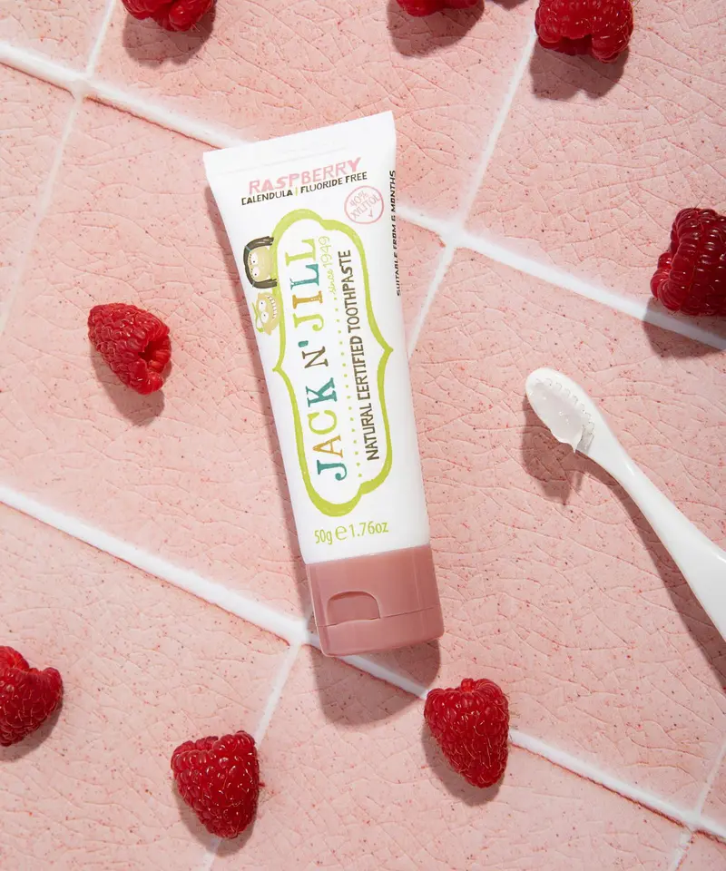 Jack N' Jill Fluoride-Free Raspberry Toothpaste 50G 2
