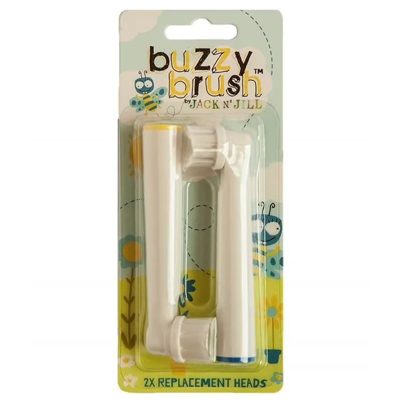 Jack N' Jill Kid's Buzzy Brush V2 Replacement Toothbrush Heads - 2 Pack 1