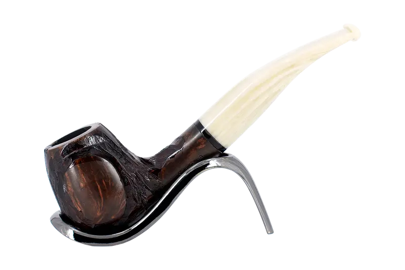 Jean Claude 9Mm Filter Dark Rustic Briar Smoking Pipe - Shape 55 1