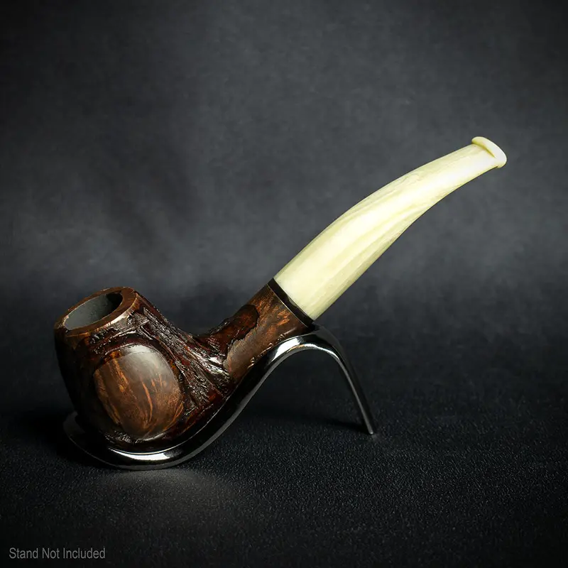 Jean Claude 9Mm Filter Dark Rustic Briar Smoking Pipe - Shape 55 2