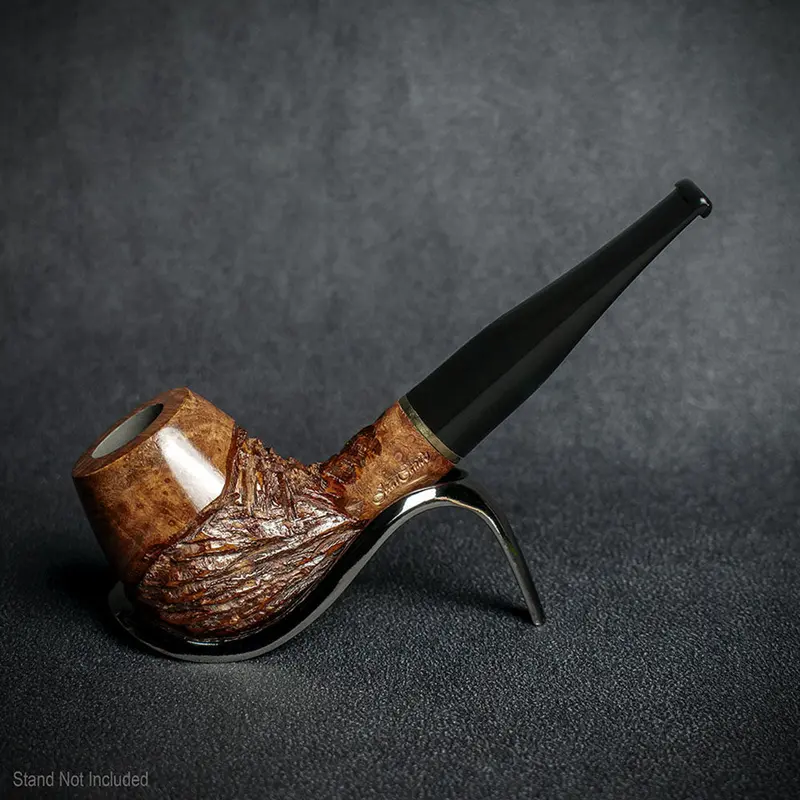 Jean Claude 9Mm Filter Rustic Wave Briar Smoking Pipe - Shape 04 2
