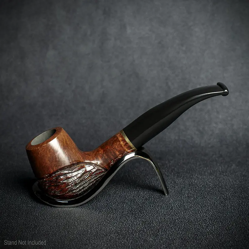 Jean Claude 9Mm Filter Rustic Wave Briar Smoking Pipe - Shape 07 2