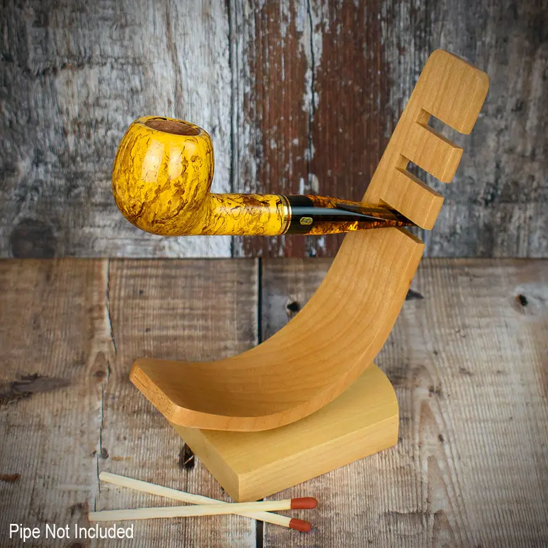 Jean Claude Maple Wood Pipe Stand- 1 Pipe 1