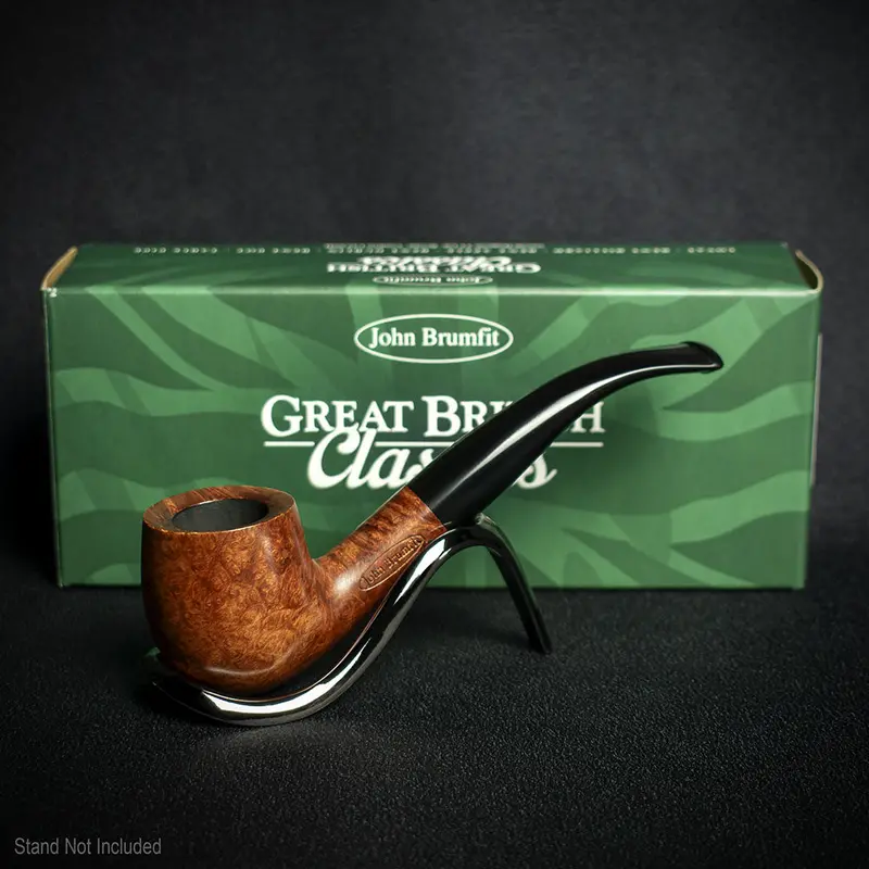 John Brumfit Great British Classics Briar Smoking Pipe - Bent Billiard 2
