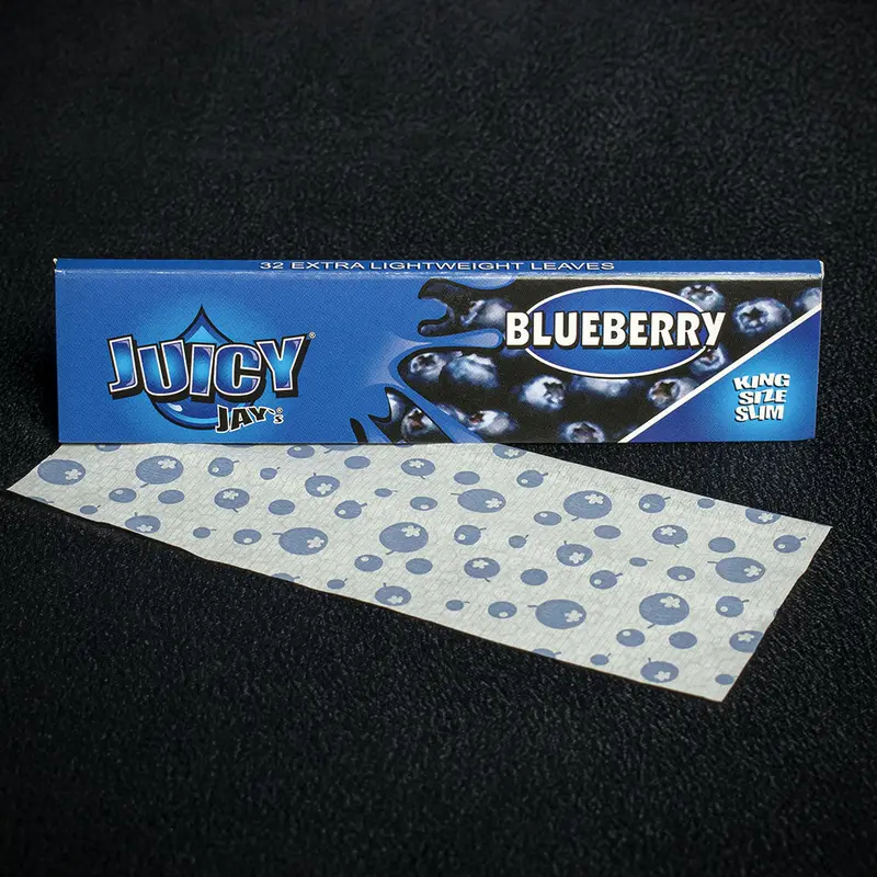 Juicy Jay's King Size Slim Rolling Papers - Blueberry 1
