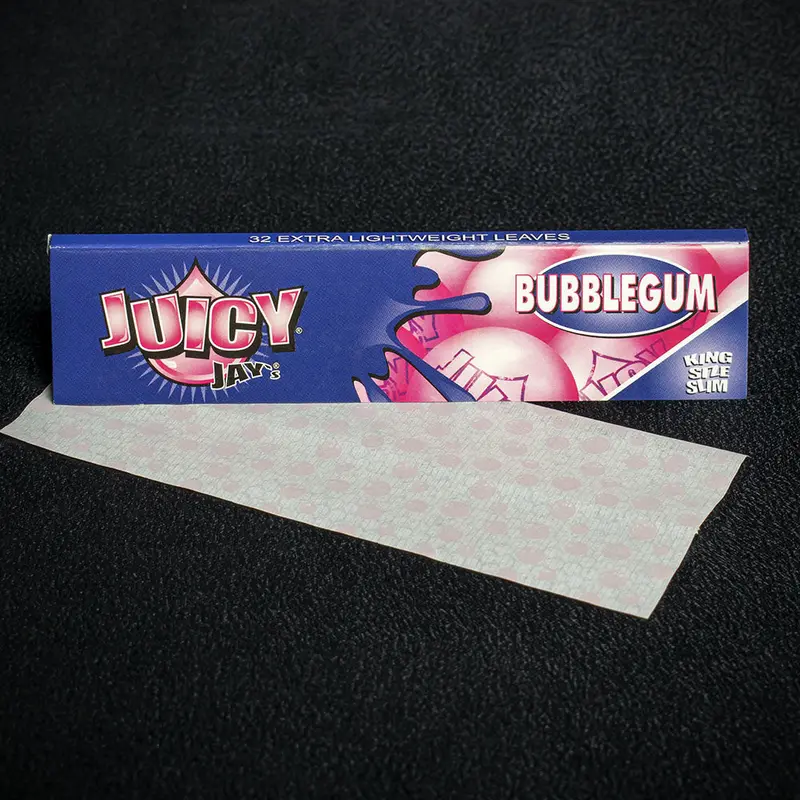 Juicy Jay's King Size Slim Rolling Papers - Bubblegum 1