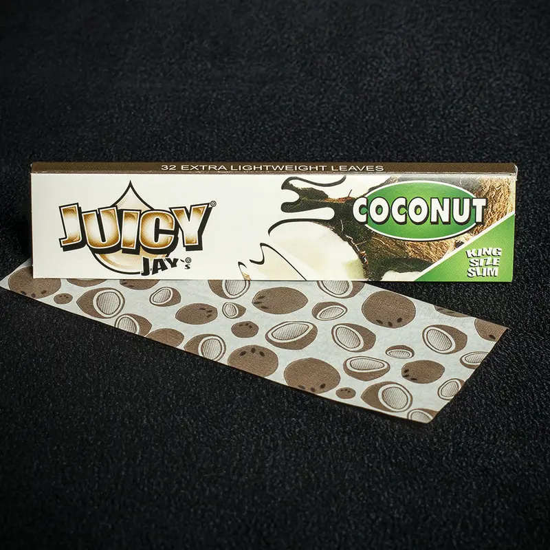 Juicy Jay's King Size Slim Rolling Papers - Coconut 1