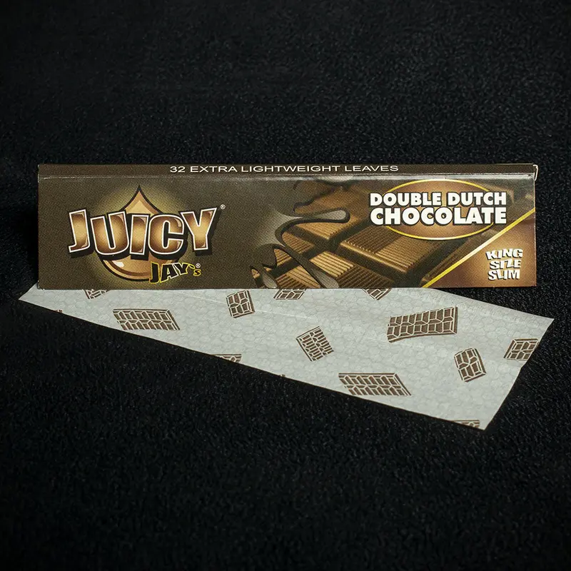 Juicy Jay's King Size Slim Rolling Papers - Double Dutch Chocolate 1