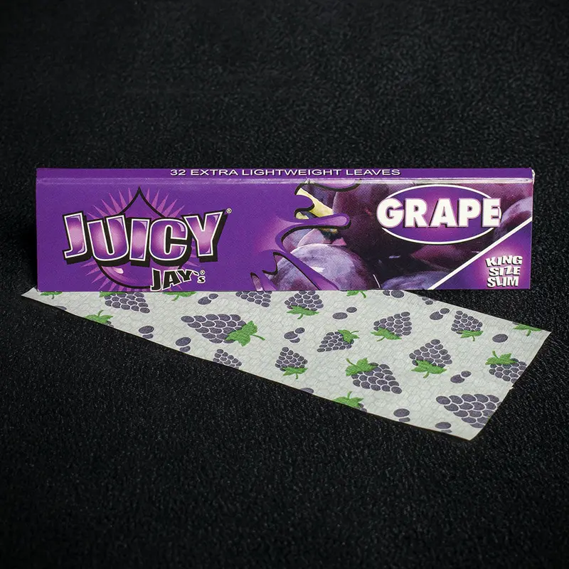 Juicy Jay's King Size Slim Rolling Papers - Grape 1