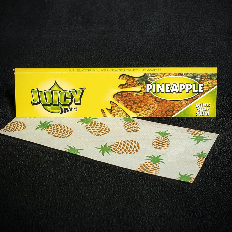 Juicy Jay's King Size Slim Rolling Papers - Pineapple 1