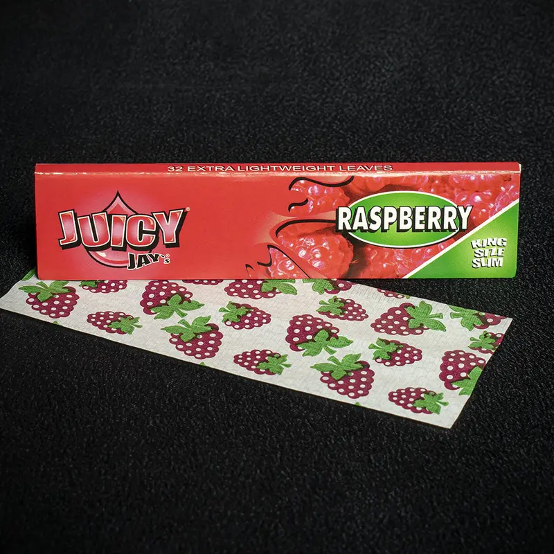 Juicy Jay's King Size Slim Rolling Papers - Raspberry 1