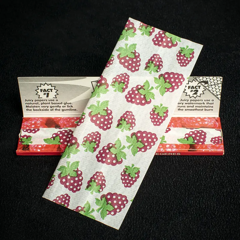 Juicy Jay's King Size Slim Rolling Papers - Raspberry 2