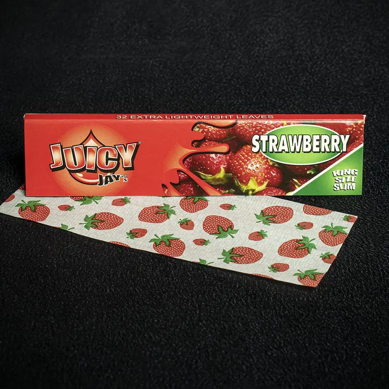 Juicy Jay's King Size Slim Rolling Papers - Strawberry 1