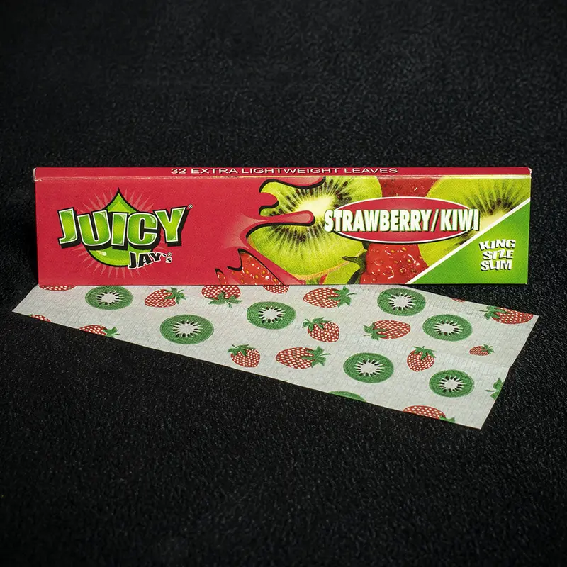 Juicy Jay's King Size Slim Rolling Papers - Strawberry Kiwi 1