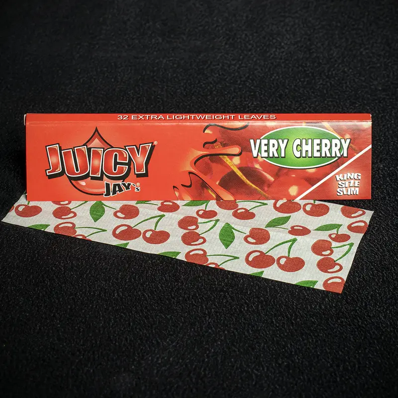 Juicy Jay's King Size Slim Rolling Papers - Very Cherry 1