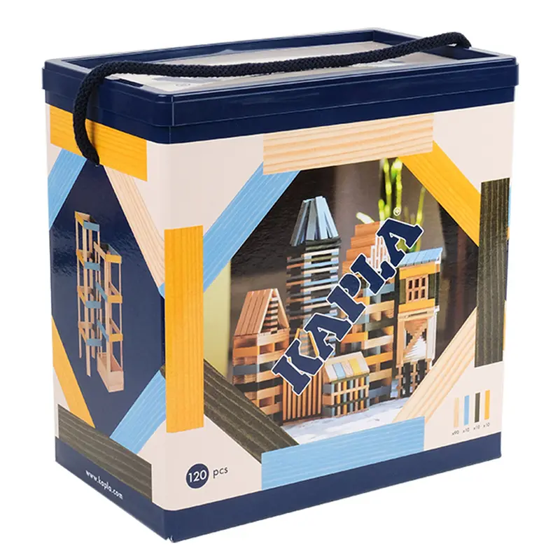 Kapla 120 Box - Light Blue, Yellow & Green 1
