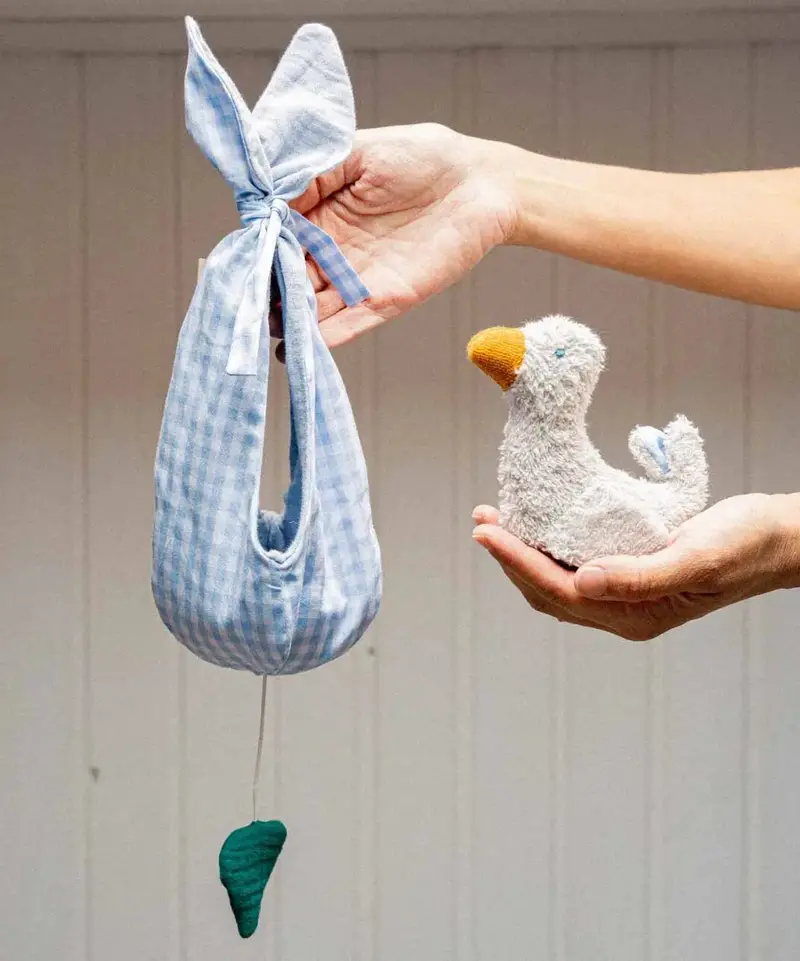 Käthe Kruse Musical Mobile With Duck Rattle - Blue 1