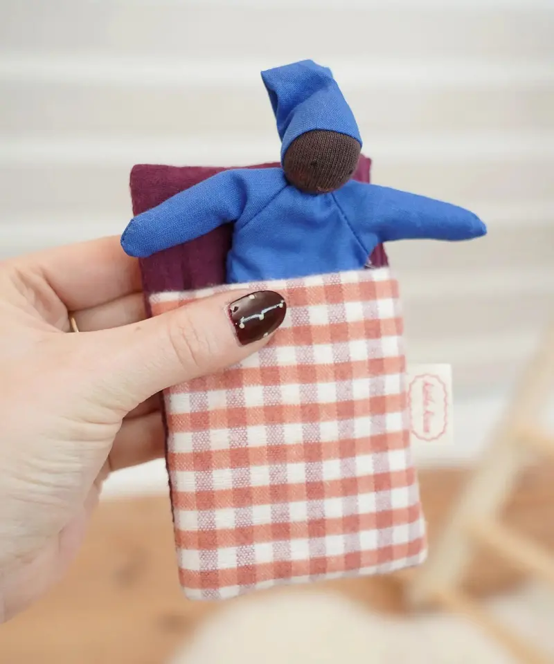 Käthe Kruse Sleeping Bag Baby Doll - Red Check 2