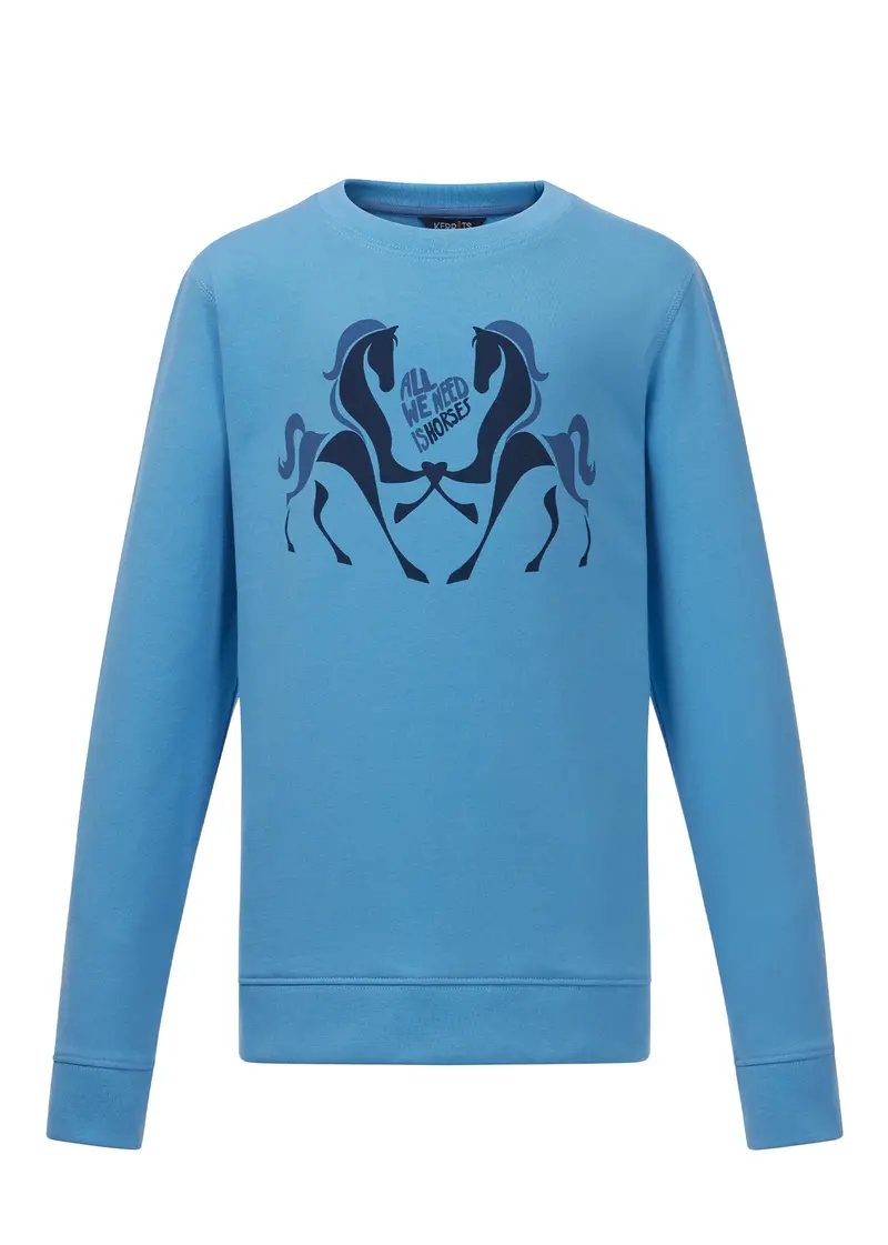 Kids’ ‘All We Need Is Horses’ Fleece Sweatshirt