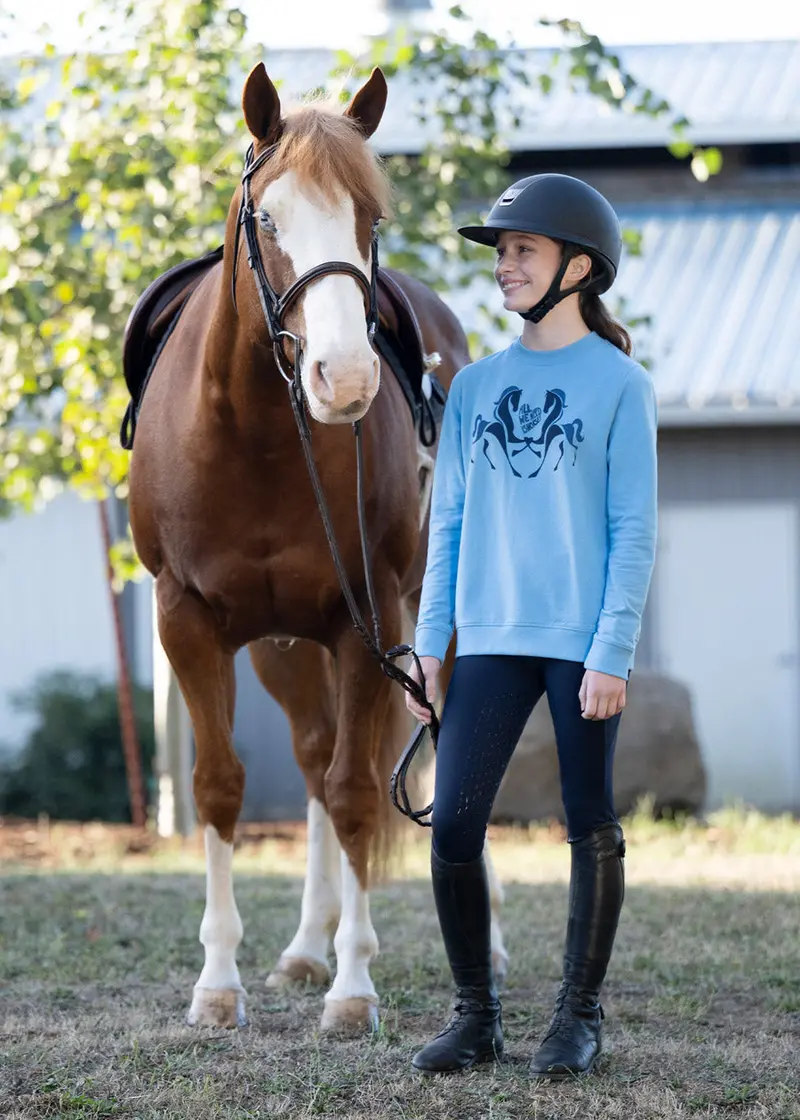 Kids All We Need Is Horses Sweatshirt 4