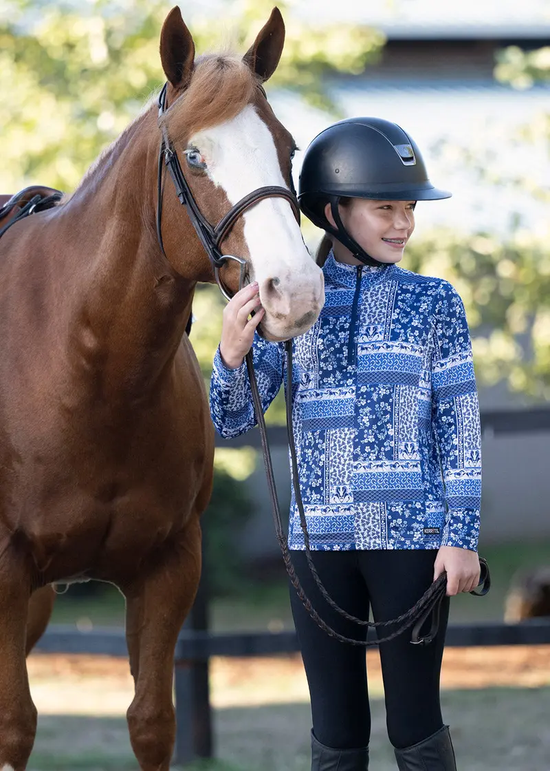 Kids Breeze Ice Fil® Long Sleeve Riding Shirt 2