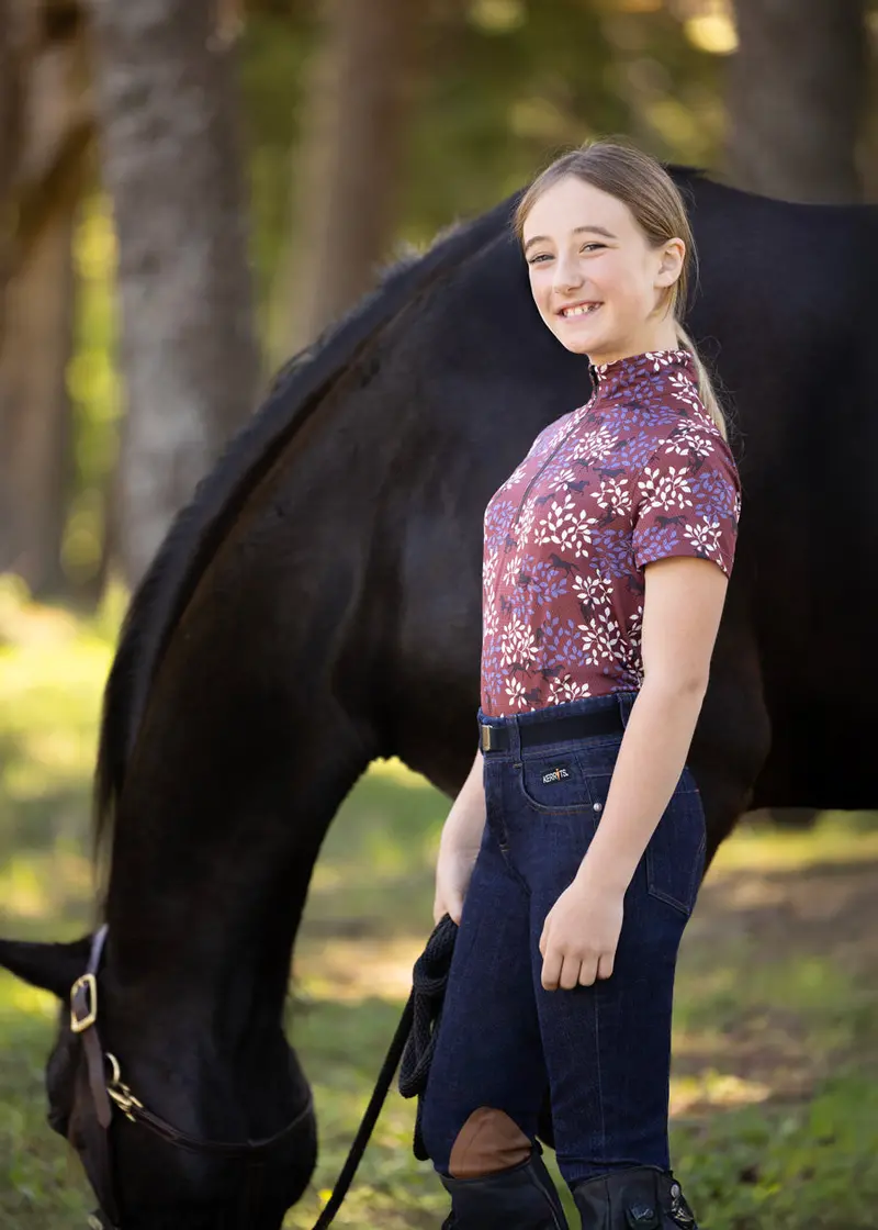 Kids Breeze Ice Fil® Short Sleeve Riding Shirt 2