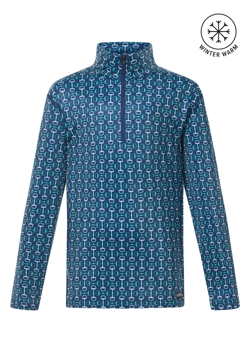 Kids’ First Level Quarter-Zip Stretch Fleece Riding Top