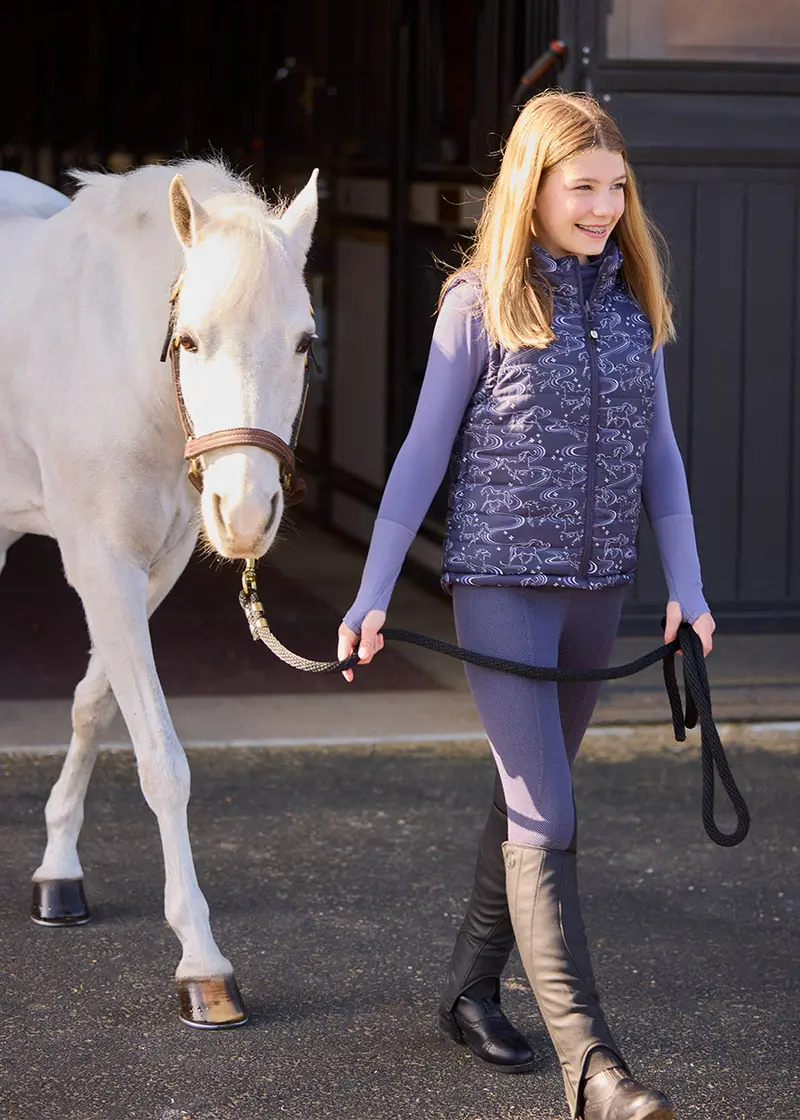 Kids Fleece Lite Ii Knee Patch Riding Tight 2