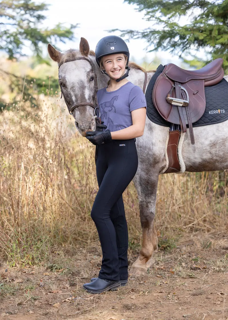Kids Microcord™ Knee Patch Bootcut Riding Pant 5