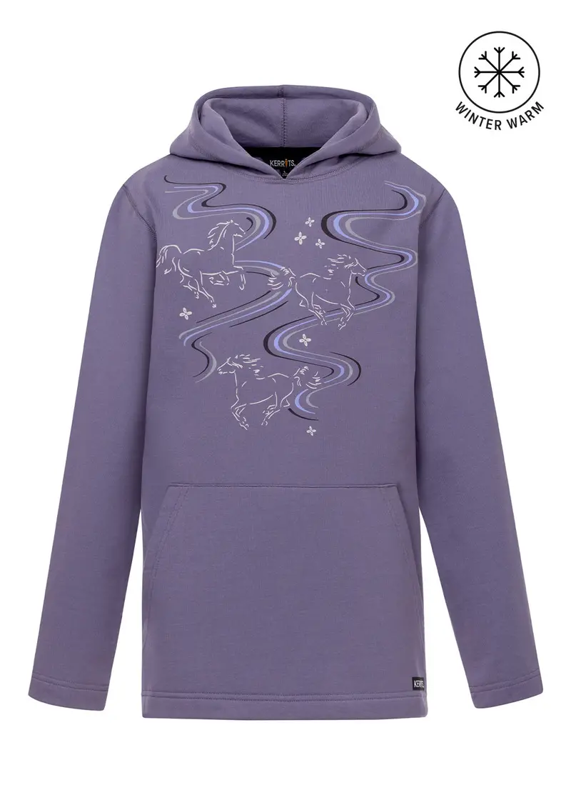 Kids’ Ride The Wind Fleece-Lined Hooded Riding Sweatshirt