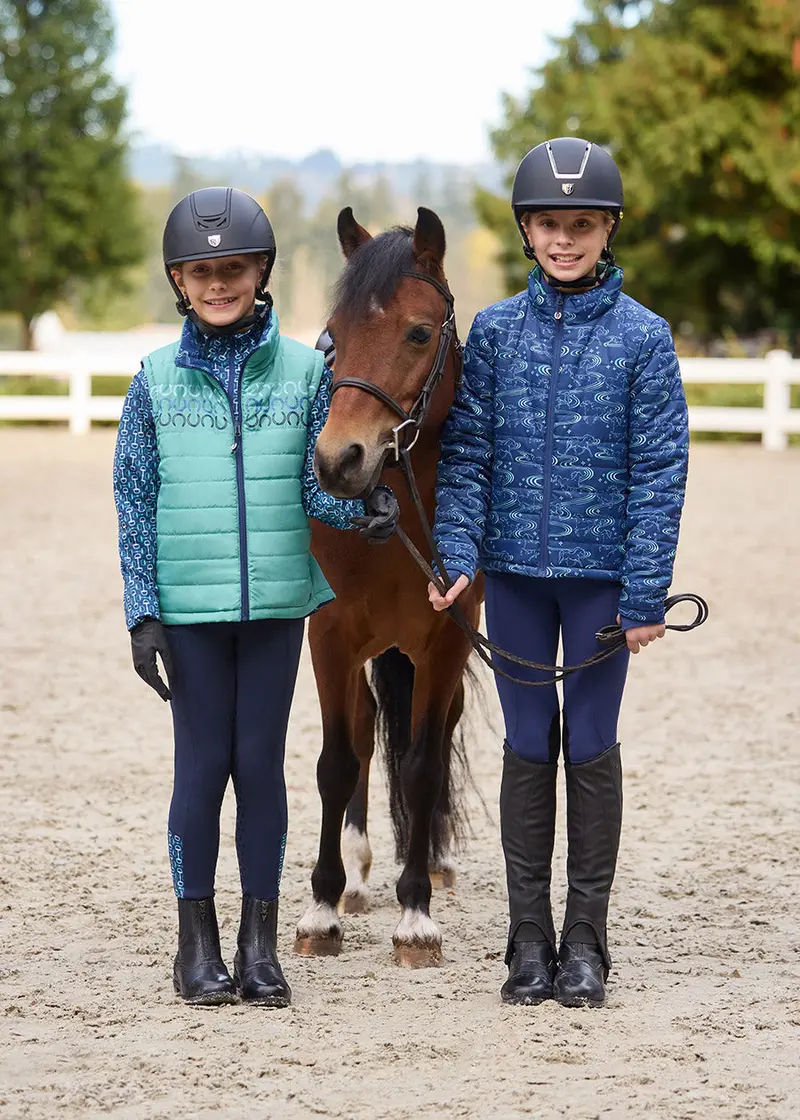 Kids Ride The Wind Reversible Quilted Riding Jacket 4