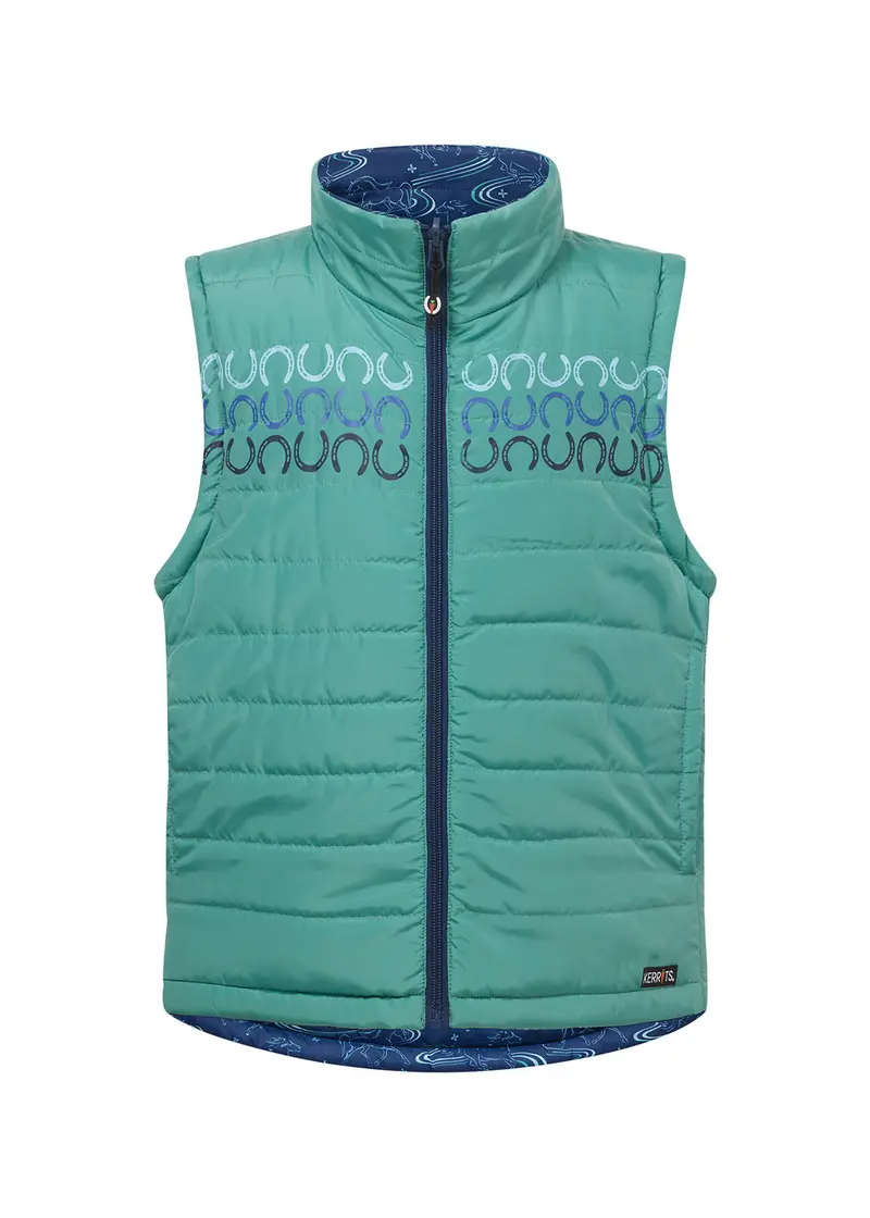 Kids Ride The Wind Reversible Quilted Riding Vest 10