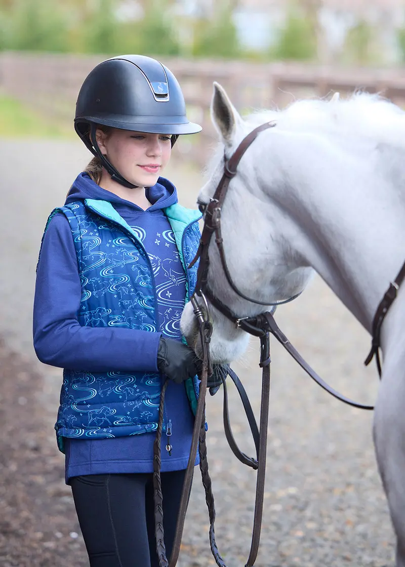 Kids Ride The Wind Reversible Quilted Riding Vest 11