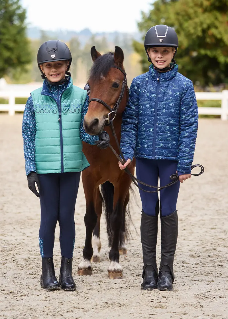 Kids Ride The Wind Reversible Quilted Riding Vest 13