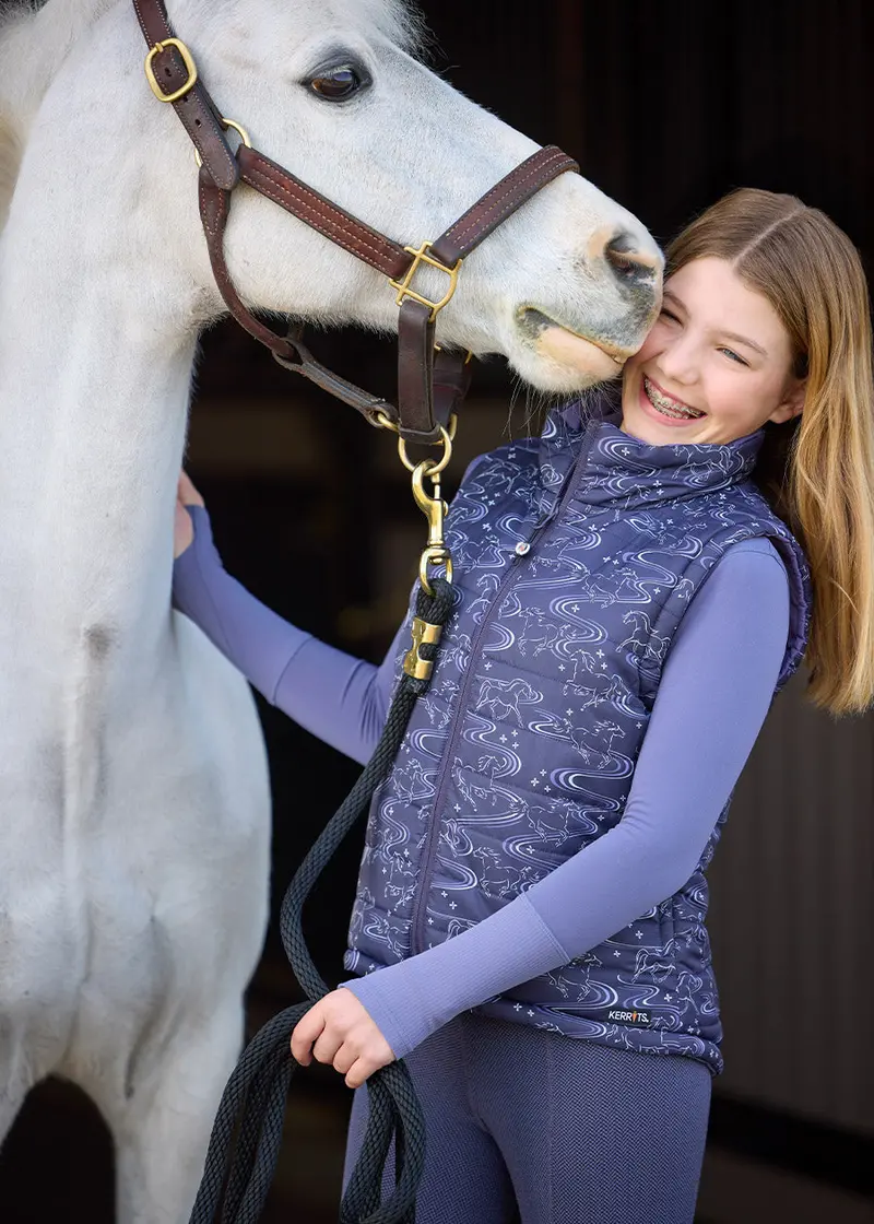 Kids Ride The Wind Reversible Quilted Riding Vest 4