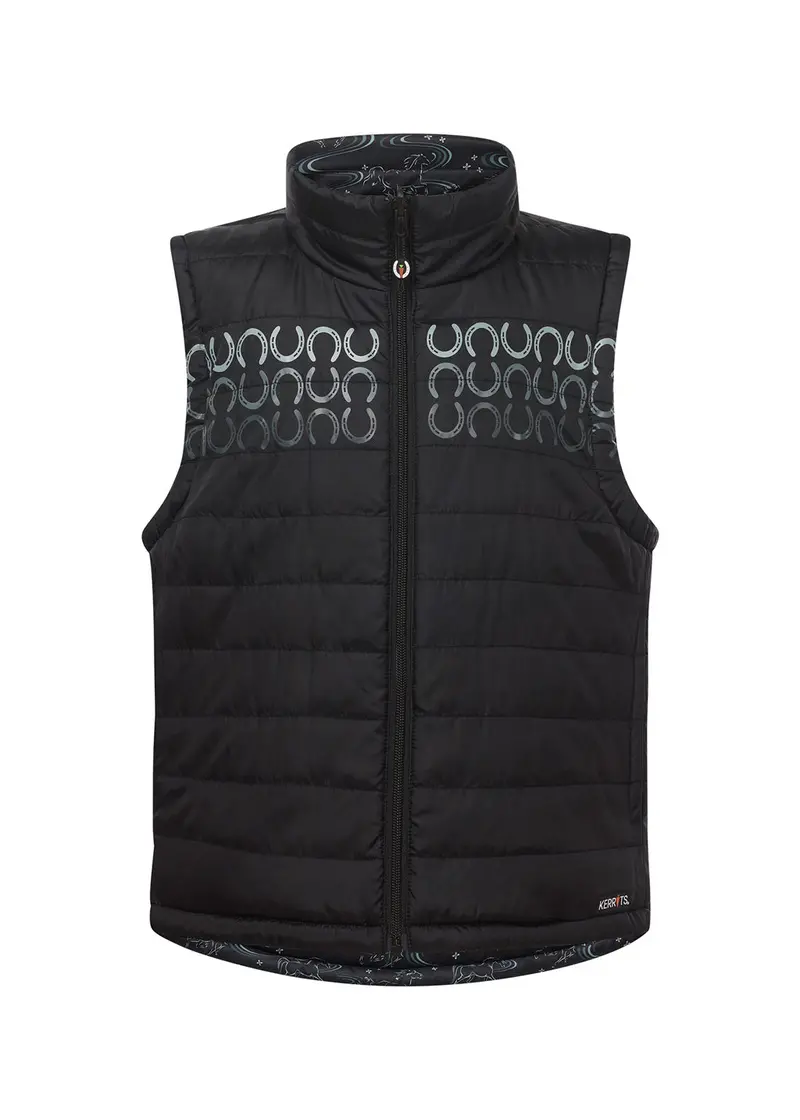 Kids Ride The Wind Reversible Quilted Riding Vest 8
