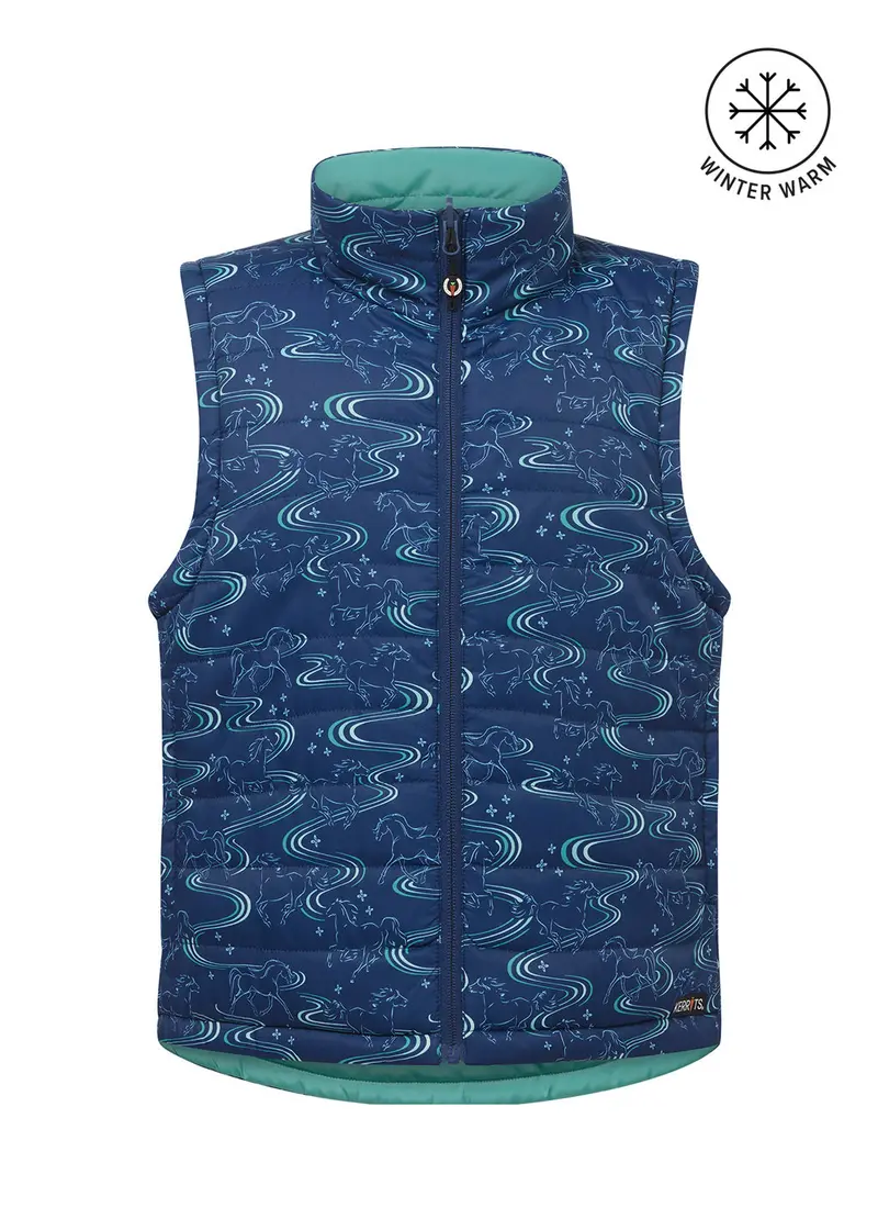 Kids Ride The Wind Reversible Quilted Riding Vest 9