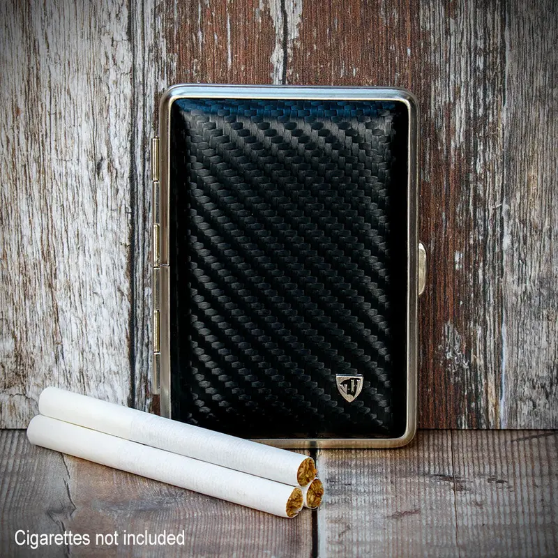 Kingsize Cigarette Case | Black Carbon Weave (605 301) 1