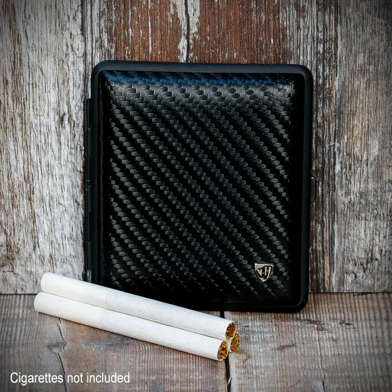 Kingsize Cigarette Case | Black Carbon Weave (605 702) 1