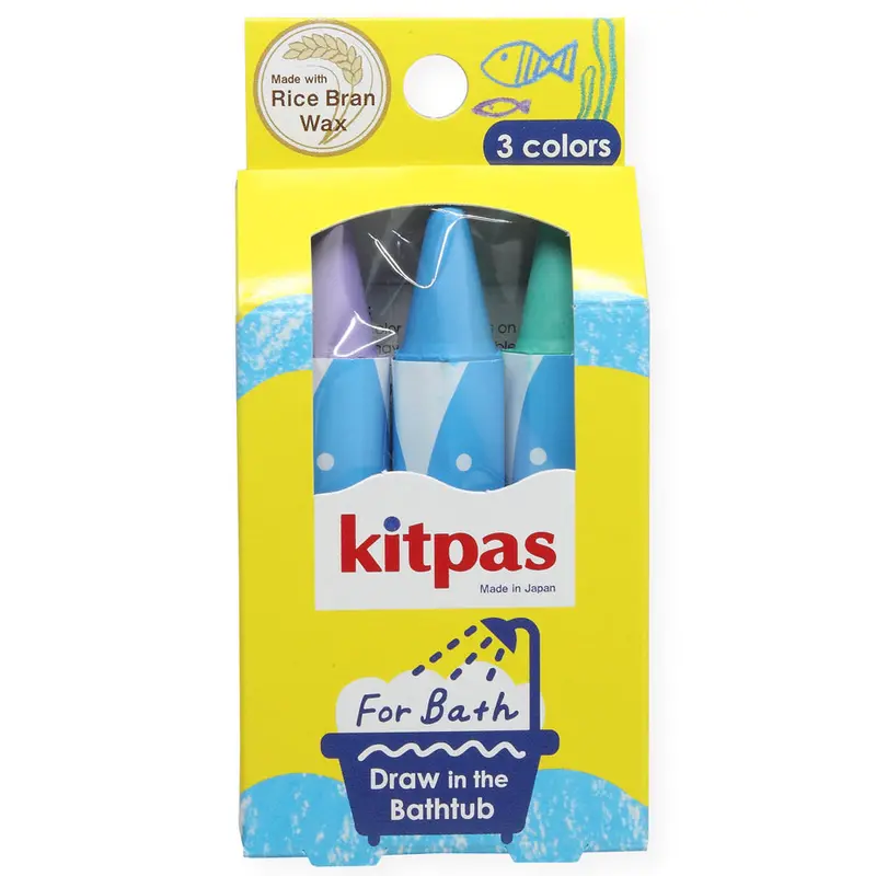 Kitpas Bath Rice Wax Crayons 3 Pack - Fish 1