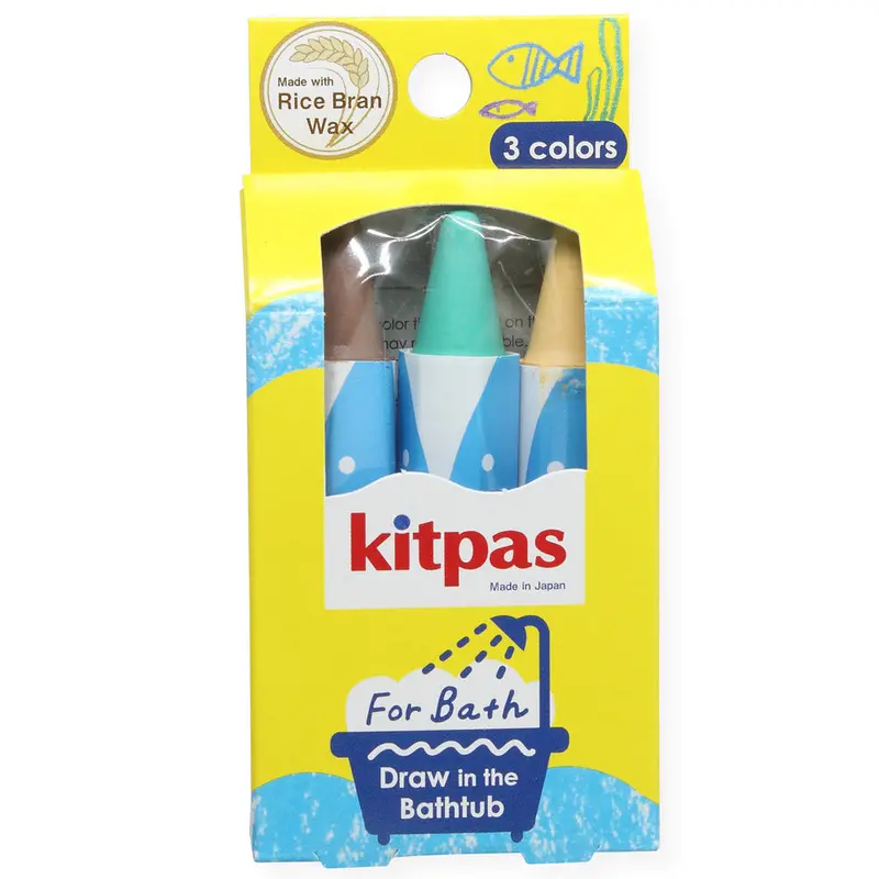 Kitpas Bath Rice Wax Crayons 3 Pack - Turtle 1